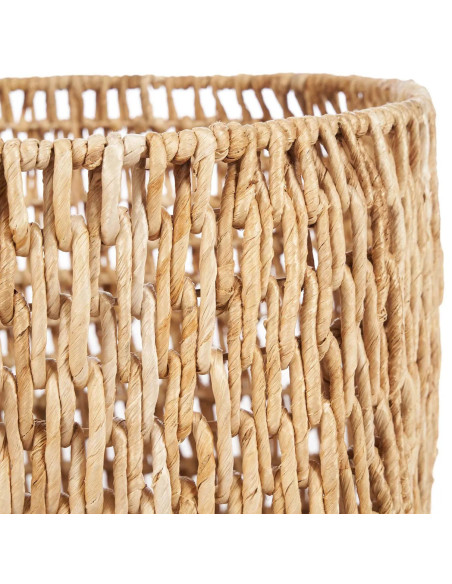 Grand Panier de rangement bohème chic Rond 55 cm Feuille de bananier Naturel Tressé The Louh Louh 