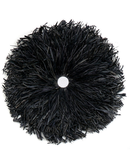 Décoration murale originale Jujuhat balinais 50 cm en Raphia Noir The Raffia 