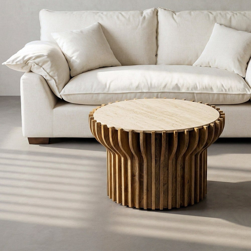 Table basse design Ronde 78 cm Marbre...