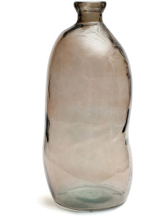 Grand Vase organique Bouteille Hauteur 73 cm Verre recyclé Beige Transparent The Jinsuo 