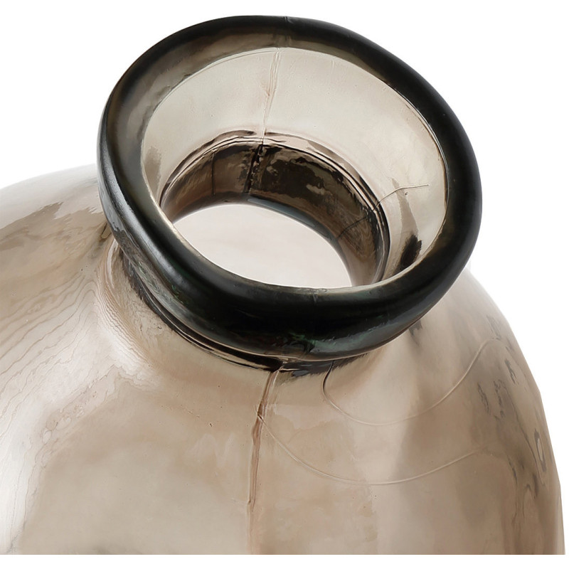 Grand Vase organique Bouteille Hauteur 73 cm Verre recyclé Beige Transparent The Jinsuo 