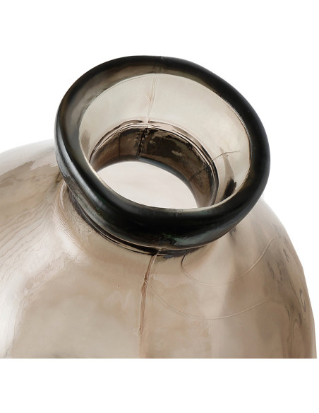 Grand Vase organique Bouteille Hauteur 73 cm Verre recyclé Beige Transparent The Jinsuo 