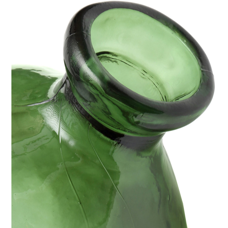 Grand Vase organique Bouteille Hauteur 73 cm Verre recyclé Vert Transparent The Jinsuo 