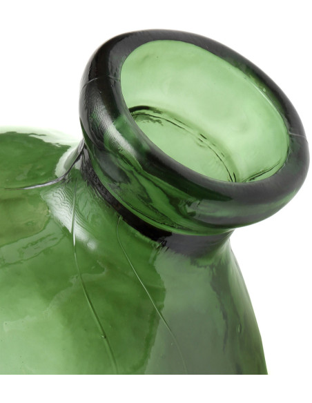 Grand Vase organique Bouteille Hauteur 73 cm Verre recyclé Vert Transparent The Jinsuo 
