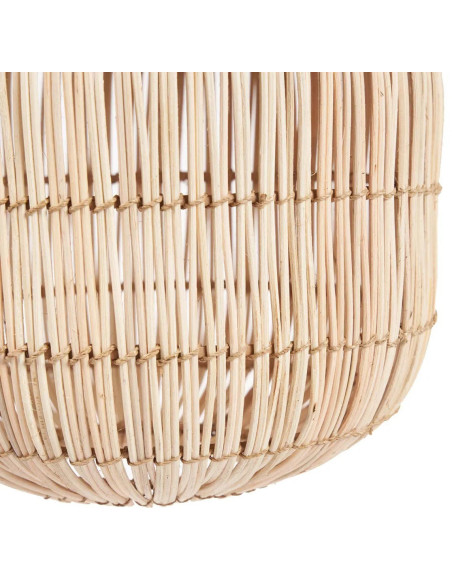 Grand Abat-jour bohème Cylindre Hauteur 60 cm Feuille de bananier Rotin Naturel Tressé The ChemChem 