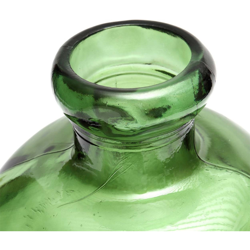 Grand Vase organique Dame-jeanne Hauteur 50 cm Verre recyclé Vert Transparent The Bola 