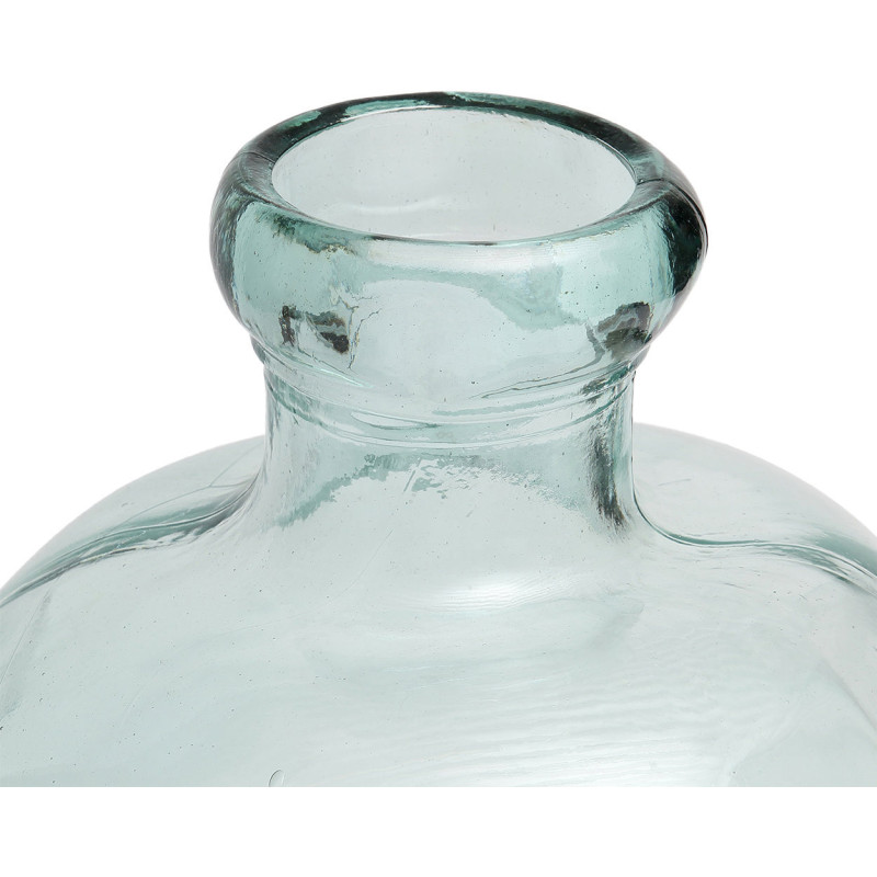 Grand Vase organique Dame-jeanne Hauteur 50 cm Verre recyclé Bleu Transparent The Bola 