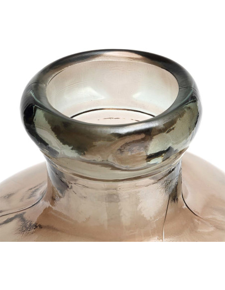 Grand Vase organique Dame-jeanne Hauteur 50 cm Verre recyclé Beige Transparent The Bola 