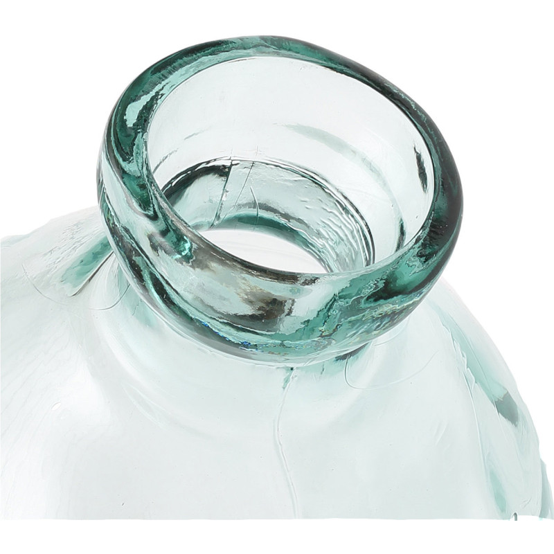 Grand Vase organique Bouteille Hauteur 73 cm Verre recyclé Bleu Transparent The Jinsuo 