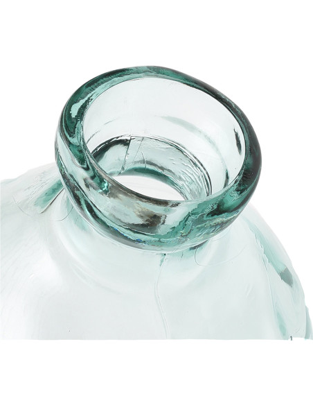 Grand Vase organique Bouteille Hauteur 73 cm Verre recyclé Bleu Transparent The Jinsuo 