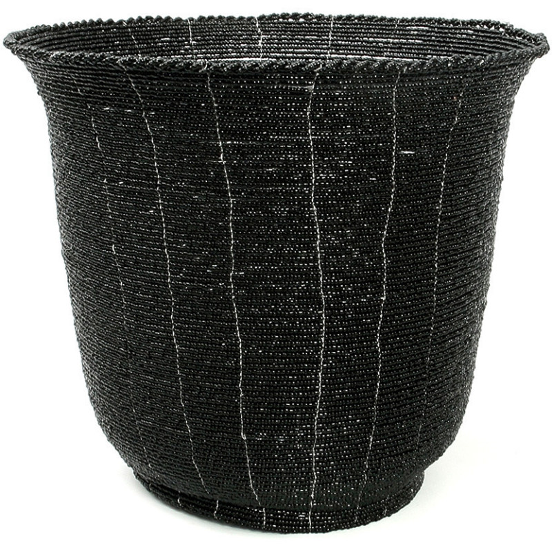 Panier de rangement original Coupe 23x21 en Perle Noir The Beaded 