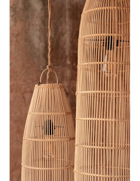 Abat-jour pour suspension 22 cm Rotin Naturel The Fish Trap 