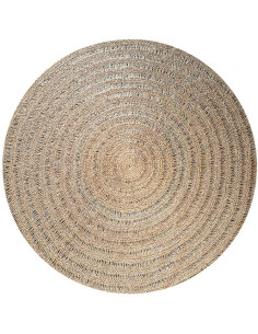 Tapis Rond 100 cm en Raphia Sisal Palmier Naturel The Seagrass 