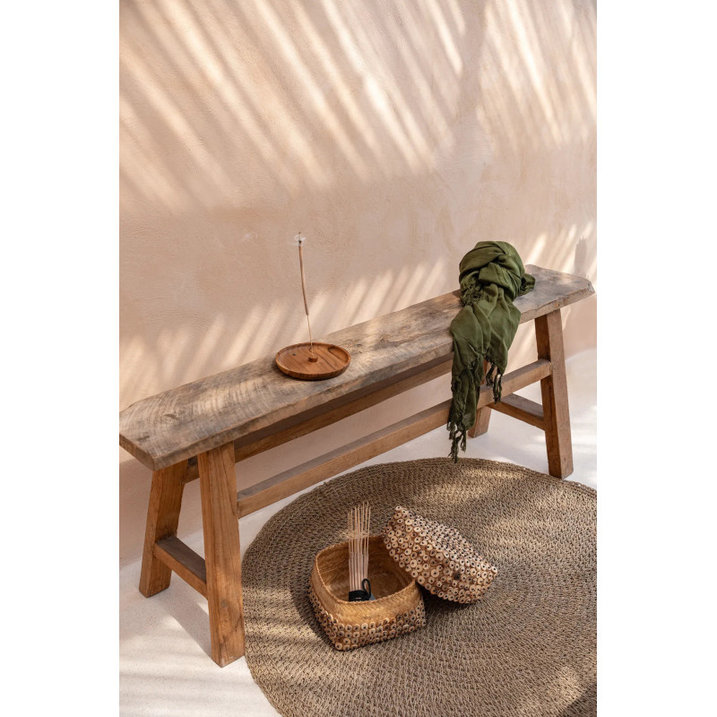 Tapis Rond 100 cm en Raphia Sisal Palmier Naturel The Seagrass 