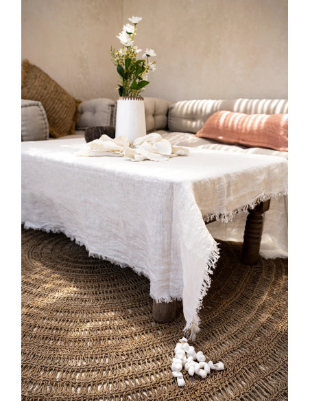 Tapis Rond 100 cm en Raphia Sisal Palmier Naturel The Seagrass 