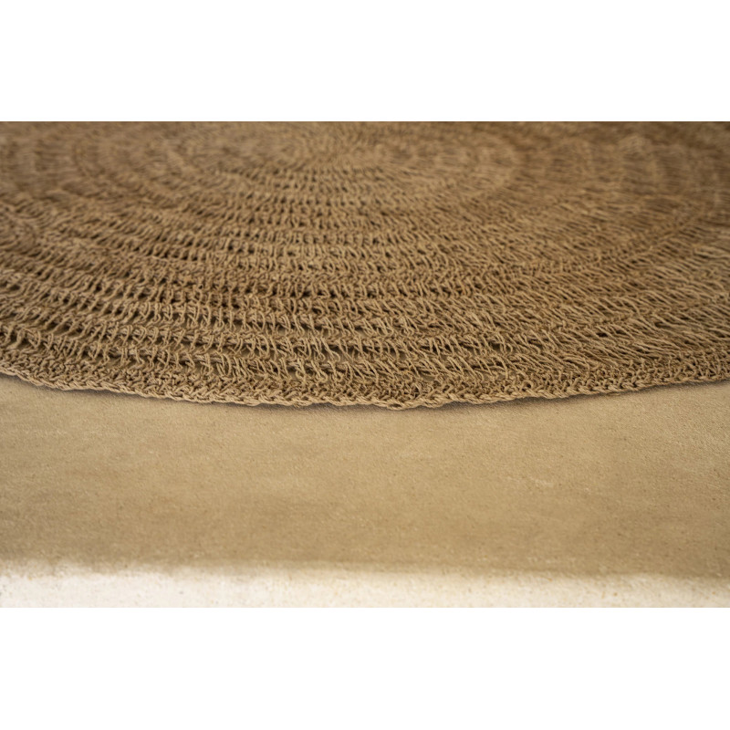Tapis Rond 100 cm en Raphia Sisal Palmier Naturel The Seagrass 