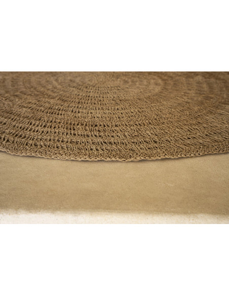 Tapis Rond 100 cm en Raphia Sisal Palmier Naturel The Seagrass 