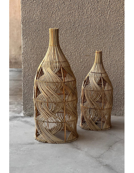 Abat-jour pour suspension 20 cm Rotin Naturel The Garaffa 