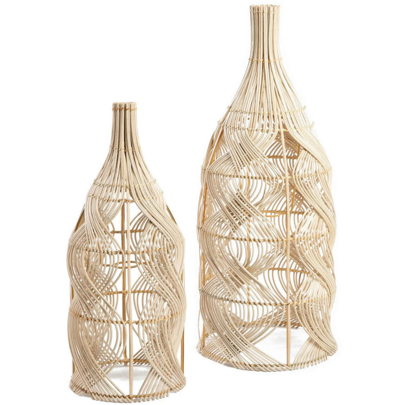 Abat-jour pour suspension 20 cm Rotin Naturel The Garaffa 