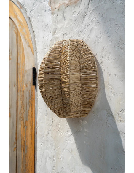 Abat-jour pour applique murale 15x40 Raphia Naturel The Avanti 