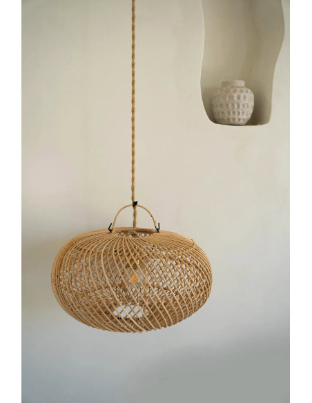 Abat-jour pour suspension 40 cm Rotin Naturel The Wholly 