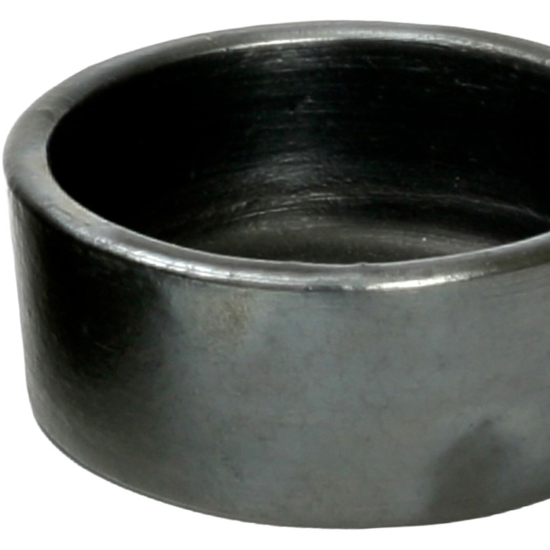 Bol de service rond 10 cm Terre cuite Noir Effet brulé The Burned 