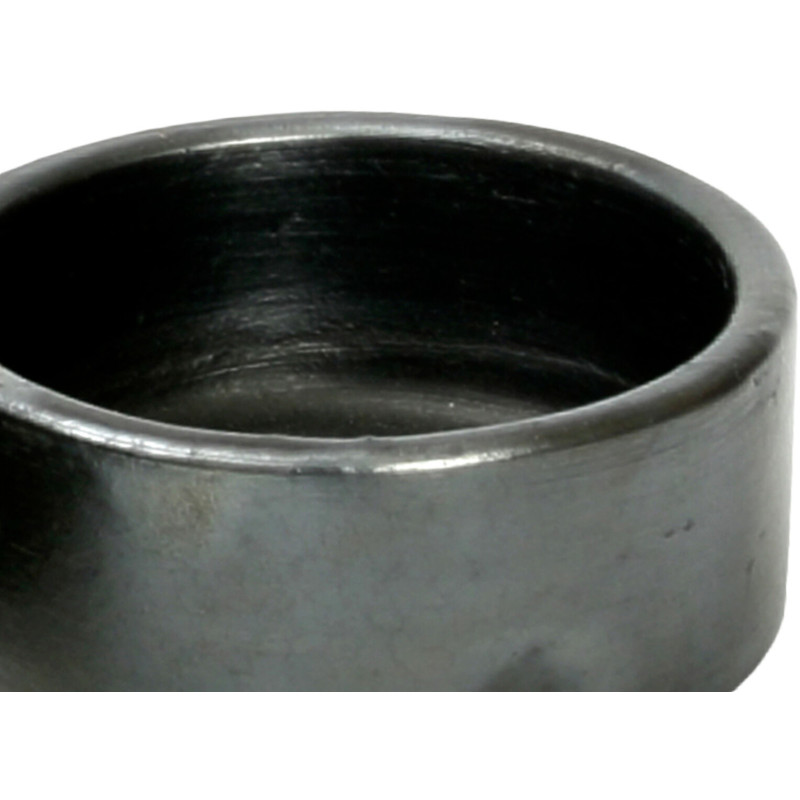 Bol de service rond 10 cm Terre cuite Noir Effet brulé The Burned 