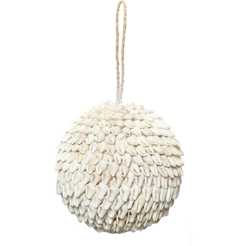 Déco originale à suspendre Bulles 9 cm en Coquillage Blanc The Shell 