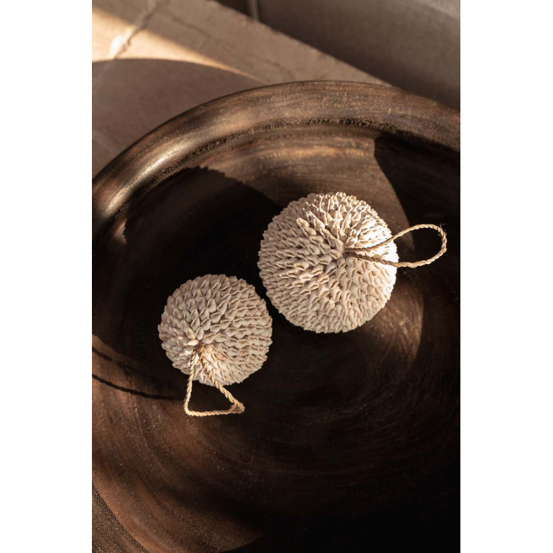 Déco originale à suspendre Bulles 9 cm en Coquillage Blanc The Shell 