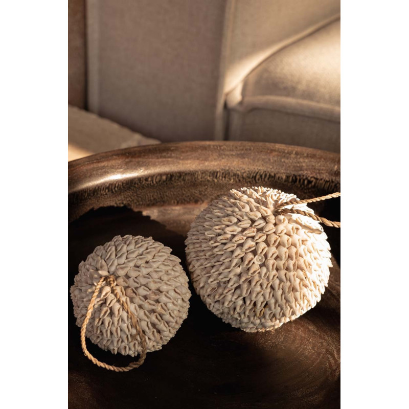 Déco originale à suspendre Bulles 9 cm en Coquillage Blanc The Shell 