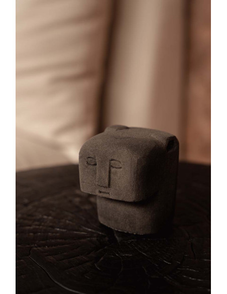 Statuette déco primitive ethnique Hauteur 9 cm Grès Gris The Sumba Stone 