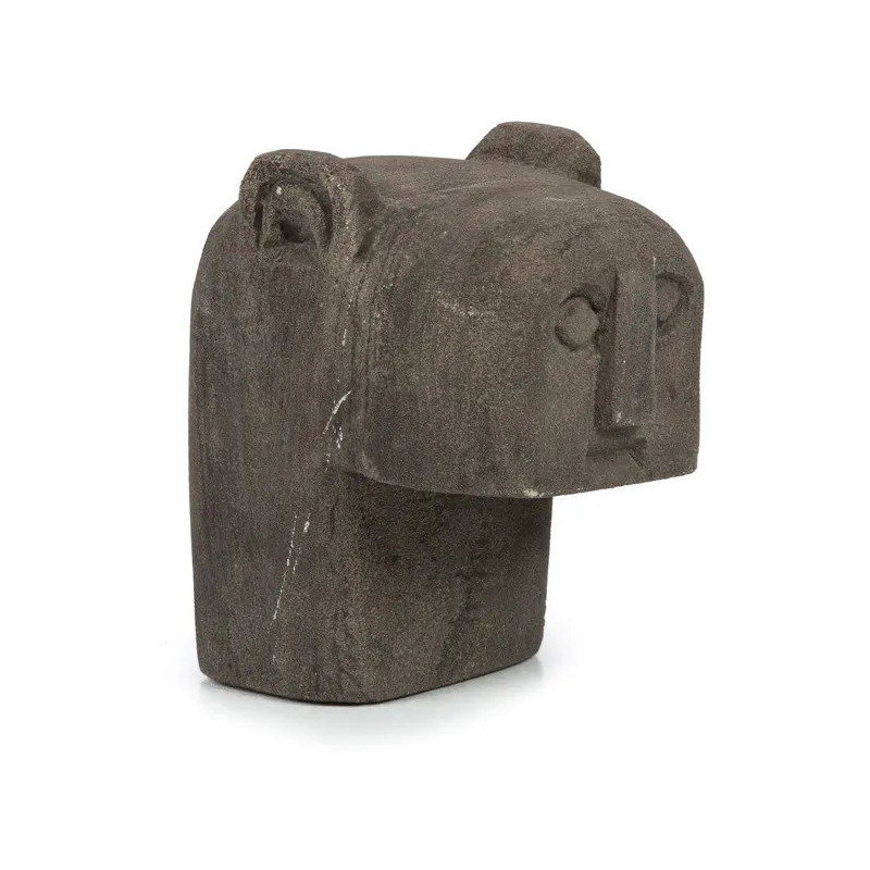 Statuette déco primitive ethnique Hauteur 9 cm Grès Gris The Sumba Stone 