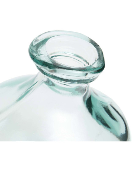 Petit Vase organique Boule Hauteur 18 cm Verre recyclé Bleu Transparent The Xiao 