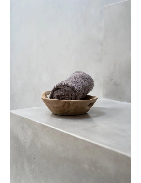Corbeille à fruits originale Ronde 20 cm en Bois de teck Naturel The Bowl Tray 