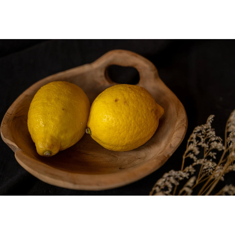 Corbeille à fruits originale Ronde 20 cm en Bois de teck Naturel The Bowl Tray 