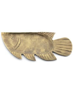 Petit Plateau original Poisson 24 cm Laiton Doré The Catch 