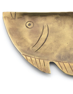 Petit Plateau original Poisson 24 cm Laiton Doré The Catch 