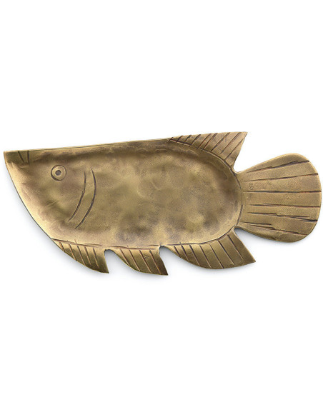 Petit Plateau original Poisson 24 cm Laiton Doré The Catch 