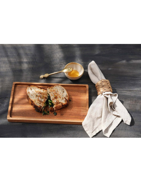 Bol à sauce rond 7 cm Grès Blanc cassé Marron The Cascais 