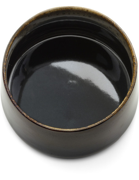 Grand Bol japonais Rond 16 cm Noir Marron The Kyoto 