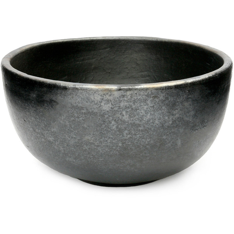 Bol rond 16 cm Terre cuite Noir Effet brulé The Burned 