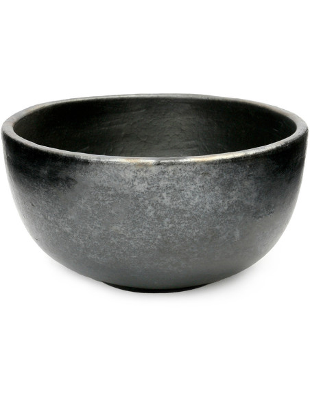 Bol rond 16 cm Terre cuite Noir Effet brulé The Burned 