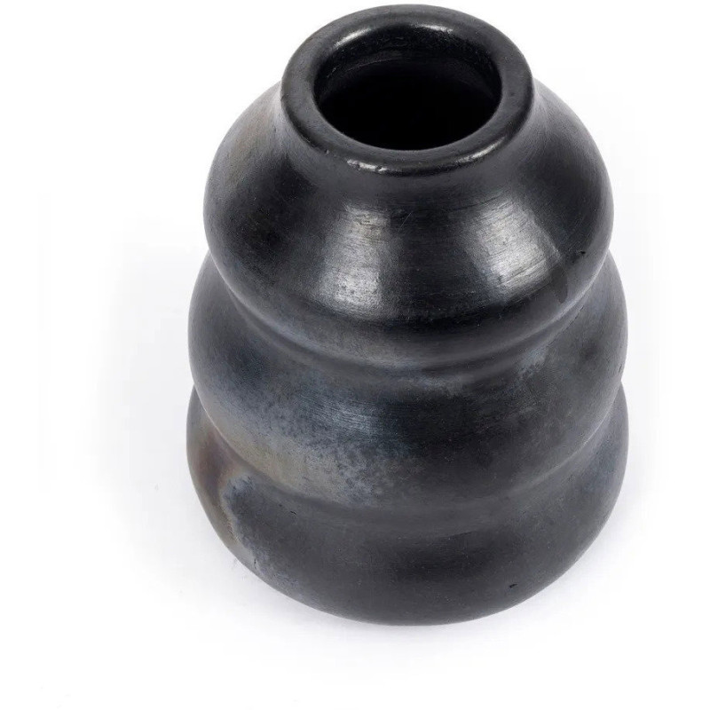 Vase Rond Hauteur 17 cm en Terre cuite Noir The Burned 