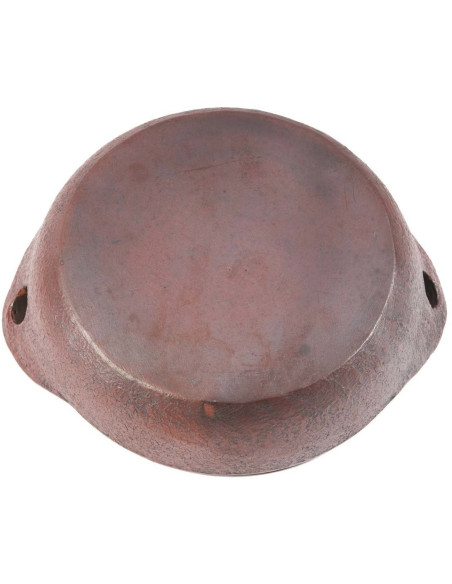Plat de service artisanal indonésien avec poignées Ovale 25 cm Terre cuite Terracotta The Ethnic 