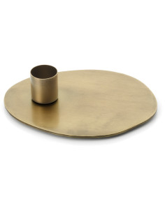 Bougeoir design chic organique Métal Doré The Glowpad 