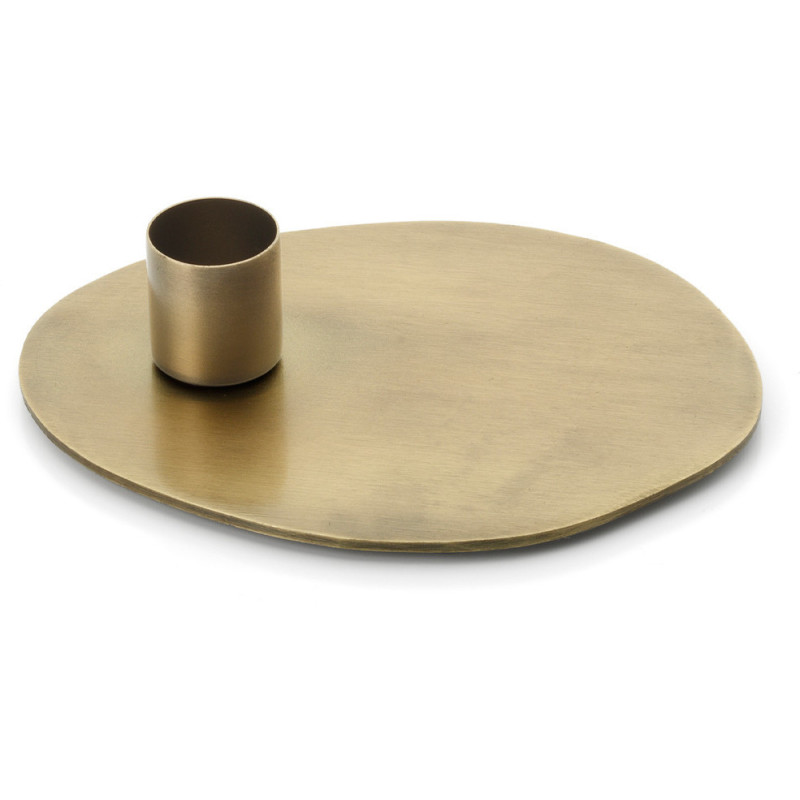 Bougeoir design chic organique Métal Doré The Glowpad 