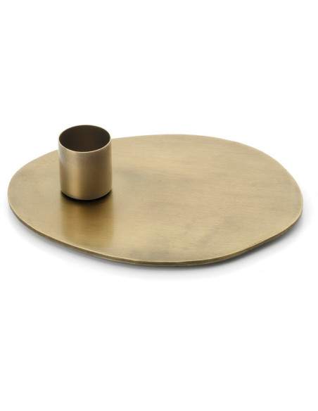 Bougeoir design chic organique Métal Doré The Glowpad 