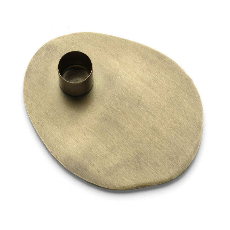 Bougeoir design chic organique Métal Doré The Glowpad 