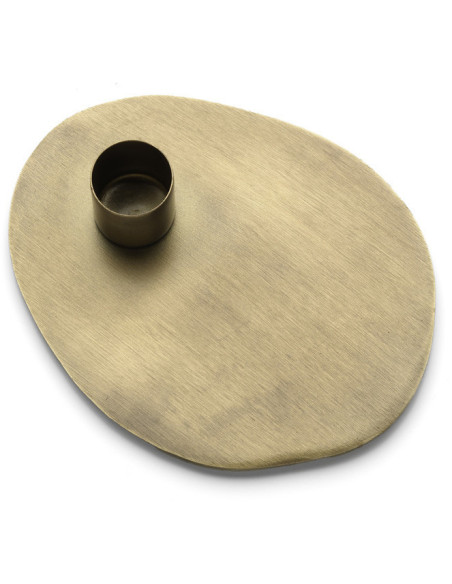 Bougeoir design chic organique Métal Doré The Glowpad 