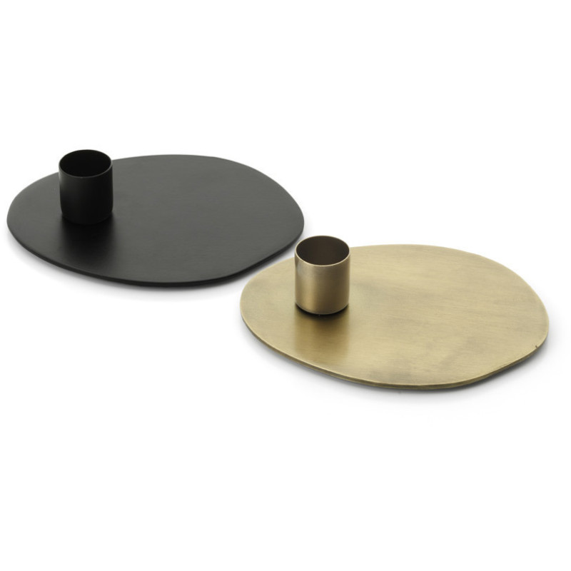 Bougeoir design chic organique Métal Doré The Glowpad 